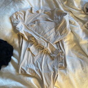 Long sleeve turtle neck keyhole bodysuit